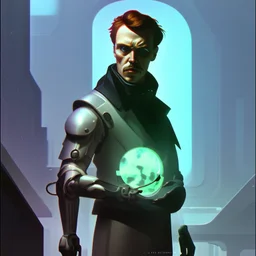 Futuristic, cyberpunk, Friedrich Nietzsche,