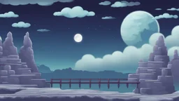 moonlight background for 2d platformer no front side only sky