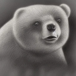 small bear, pencil sketch