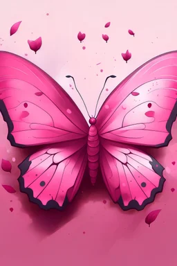 fiction pink butterfly