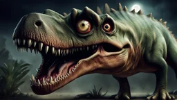 nightmarish dinosaur two snouts 3 eyes