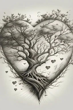 Corazon y arbol sketch