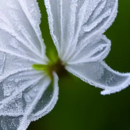 a flower through a frosted window pane