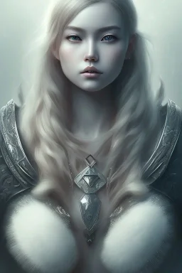 a Photorealistic dramatic hyperrealistic hitomi tanaka vikings paint ,Crystal black eyes, elegant,Artgerm, Beautiful dynamic,shadows,Artstation,concept design art,Octane render,8