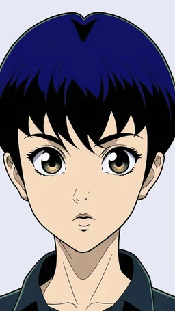 Anime character from the 90's with short black hair