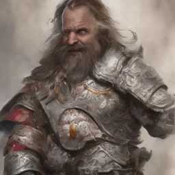 dnd, dwarf, priest, heavy armour, portrait, only face, close up, watercolour