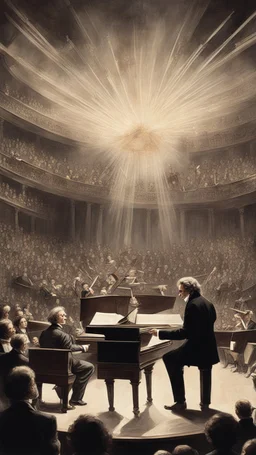 Beethoven conducting his last symphony but its modern and extremely visually aesthetic