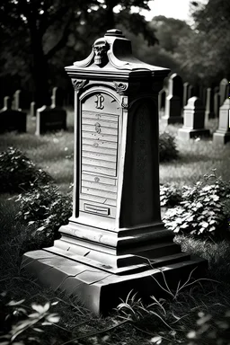 tombstone black and white