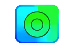 simple app logo, blue green