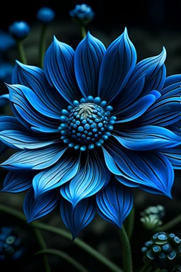 Blue bizarre flower