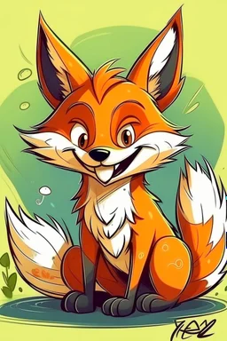 Acrtoon deseny big fox