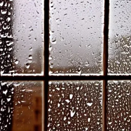 rain on window, storm