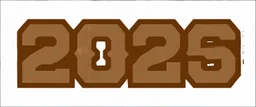 these shapes embossed in rusty metal numbers on smooth contrasting background
