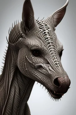 half-animal half-human creature,intricate, realistic, digital art, meticulously detailed