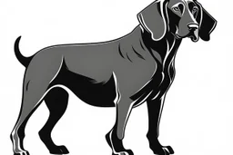 Weimaraner Dog clipart style simple stencil