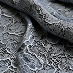 Fabric pattern flat fabric lace flat, photorealistic effects, grey