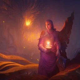 D&D,Defender of the light with torch held high, a masterpiece, 8k resolution, fantasy concept art, Anna Dittmann, dynamic lighting, hyperdetailed, Splash screen art, trending on Artstation, deep color, Unreal Engine, volumetric lighting, Alphonse Mucha, Jordan Grimmer, purple and aqua complementary colours