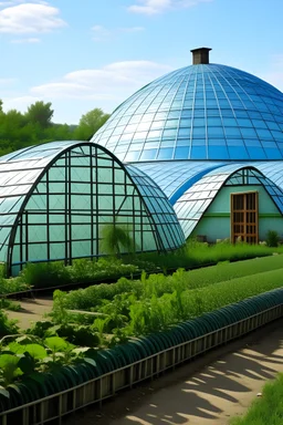 Nursery and multi-domed greenhouses