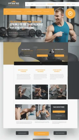 Design a user-friendly and visually appealing landing page for a gym website, prioritizing an intuitive user experience