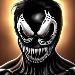 ultra detailed portrait of Venom (Topher Grace), extremely detailed digital painting, extremely detailed face,crystal clear eyes, in the style of robert e howard and pablo oliveira and Ken Kelley and Keith Parkinson ,mystical colors,perfectly centered image, perfect composition, rim light, beautiful lighting,8k, stunning scene, raytracing