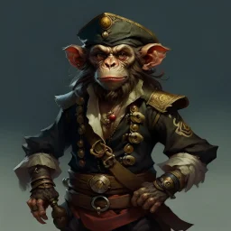 Pirate Monkey Man DnD Digital Art