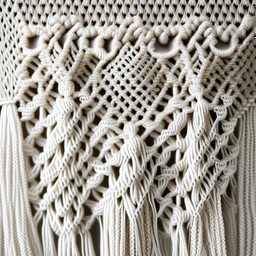 Fabrics texture macrame plat