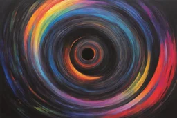 man, colorful, rainbow, A visually striking and abstract representation of the void and a black hole, utilizing dark hues and dynamic shapes to evoke the enigmatic and powerful aspects of cosmic emptiness, (visually striking abstract representation:1.4), (the void and black hole:1.5), (dark hues and dynamic shapes:1.3), (expressive and cosmic ambiance:1.2), drawing inspiration from abstract interpretations of the cosmic void and black hole phenomena