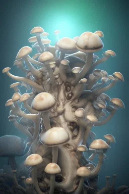 symmetrical biomechanical simulacrum of a space fungus, beautiful natural forms, incandescence, white chocolate, splashing liquid, honeycomb, mushroom, octane render, cinematic, hyper realism, octane render, 8k, bokeh, pearlescent aura, vibrant, intricate artwork by roberto ferri and tooth wu and markus reugels and wlop and beeple and dan mumford and greg rutkowski