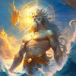 Aere, the God of the Dawn, The Sea, Space and Time. God of mankind and summer. The Father