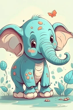 Art illustration deseny cartoon elephant