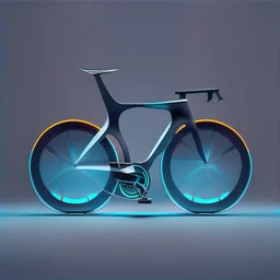 minimalistic bicycle digital art. Futuristic