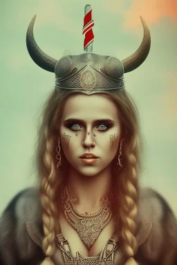 viking, Danish singer MØ face,