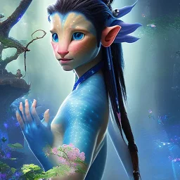 pandora Avatar filmi bağlamında "makyajlı bebek vr gözlük takan