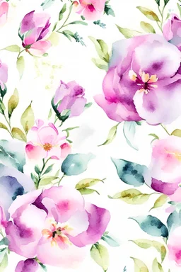 fabric pattern floral watercolor