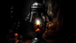 fantasy, black, magical lamp, display, mystical, magical, stunning, vivid, beautiful