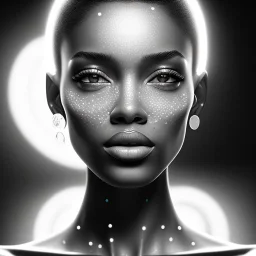 portrait of leonidas as a black yoga woman with white freckles,4k, Highly Detailed, perfect eyes, Digital Illustration, Cinematic Lighting, Realistic, Sharp Focus, Centered, Beautifully Lit, Bioluminescent by Stanley Artgerm Lau