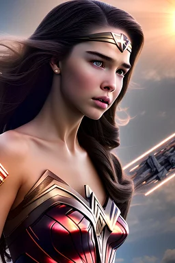 4K Ultra-HD -- Hailee Steinfeld as Wonder Woman --4k Ultra-HD--Hyper realistic--Cinema lighting