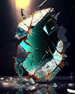 AI shattered glass marble art realisticv2 surrealism 4k resolution art