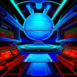 cyberpunk retro capital futuristic for comics in blue