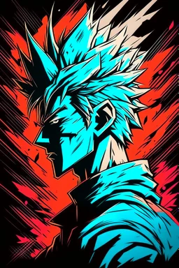masterpiece, best quality, Siberian bommm, simple logo background, in the style of japanese manga, duotone, professional quality panting, ultra detailed, joyful lightning, multiple colors with some shades, half body shot
