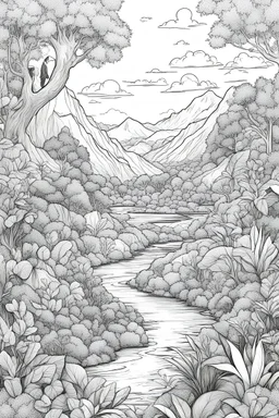 fanatasy nature coloring page