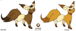 Create a fox-like creature with ground/rock-like features on its body