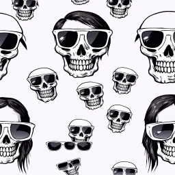 skeleton whit cool sunglasses emotes sheet