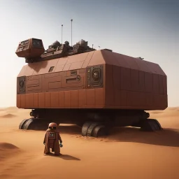 Jawa Sandcrawler being used as a robot factory