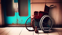 rusty and moldy wheelchair at turkish airlines gate