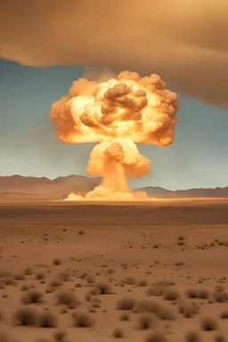 A nuke going of in the Nevada desert