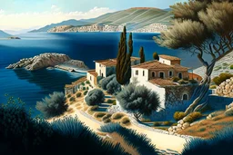 landscape, Greece, detailed