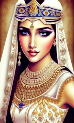 Arab princess, beautiful, innocent, angelic features, Arab clothes, portrait, high details