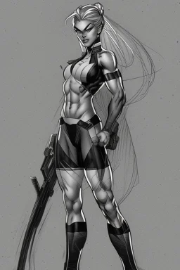 sketch of cammy white in jim lee style