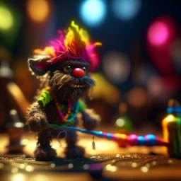 pen outline, hairy pimp groove funk kobold gremlin hippie in running inside big thread mill, ,bokeh like f/0.8, tilt-shift lens 8k, high detail, smooth render, down-light, unreal engine